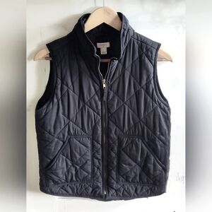 J. Crew Women's Black Quilted Vest | Size Small